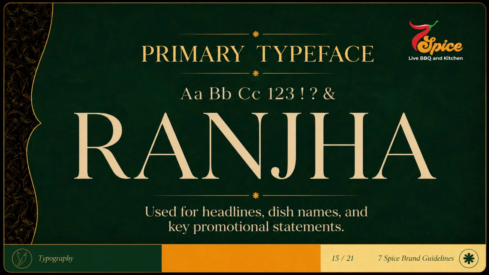 7 Spice primary typeface Ranjha