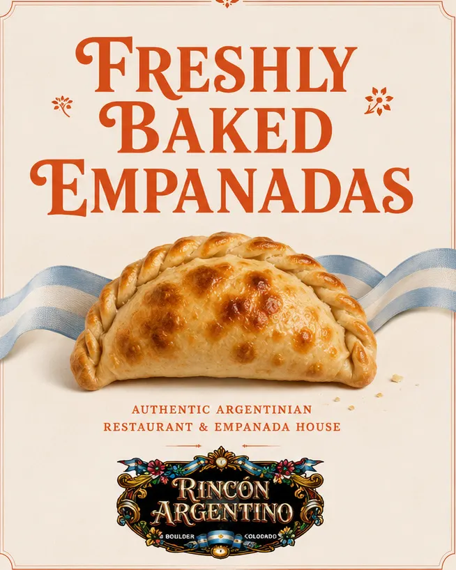 Rincón Argentino: Poster 04 freshly baked empanadas ribbon