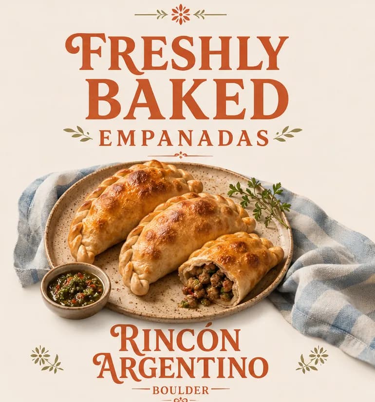 Rincón Argentino: Poster 05 freshly baked empanadas plate