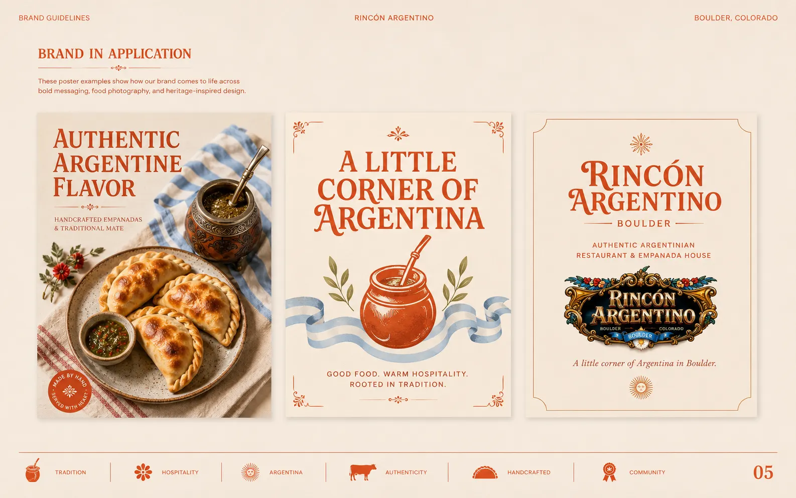 Rincón Argentino: Brand in application posters