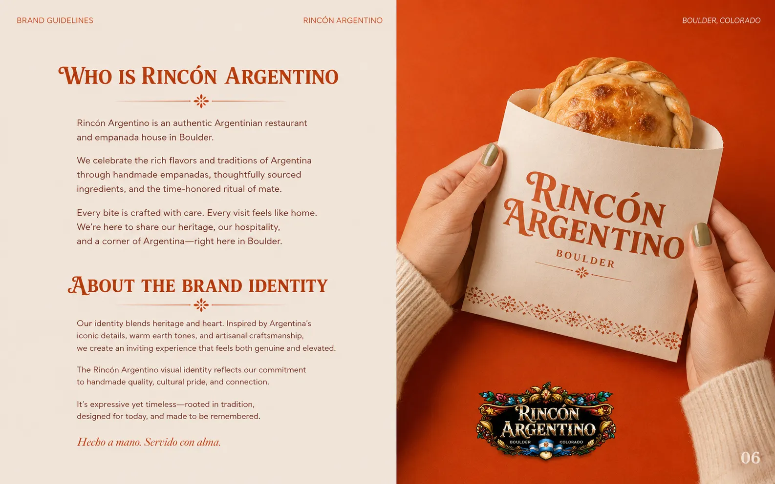 Rincón Argentino: Who is and brand identity copy