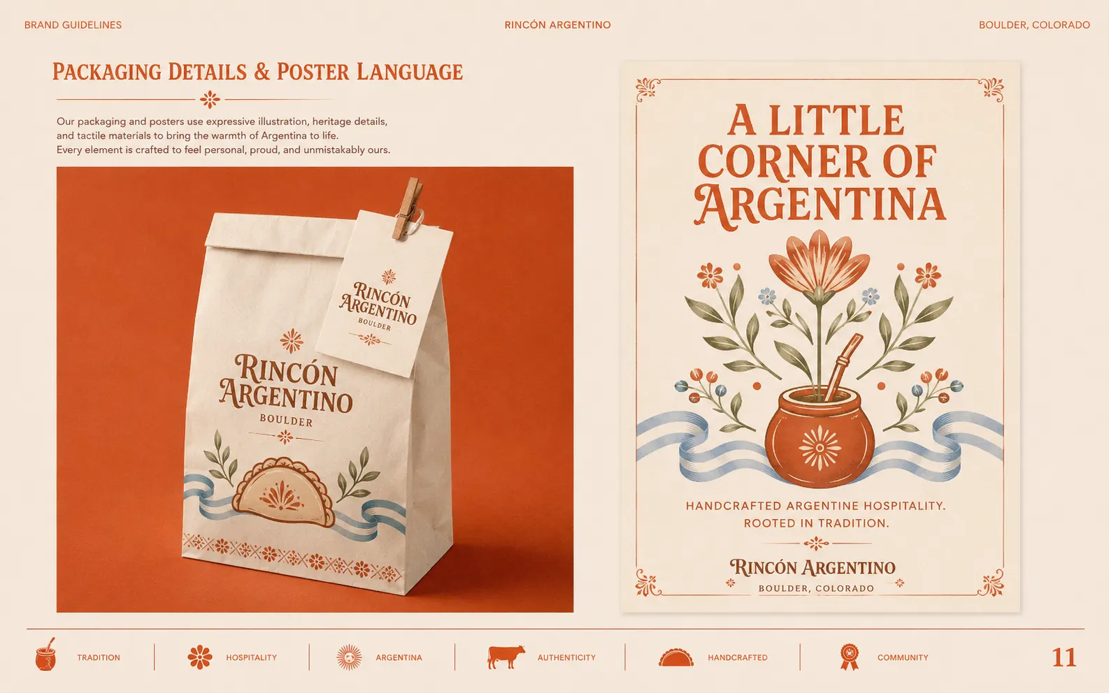 Rincón Argentino: Packaging details and poster language
