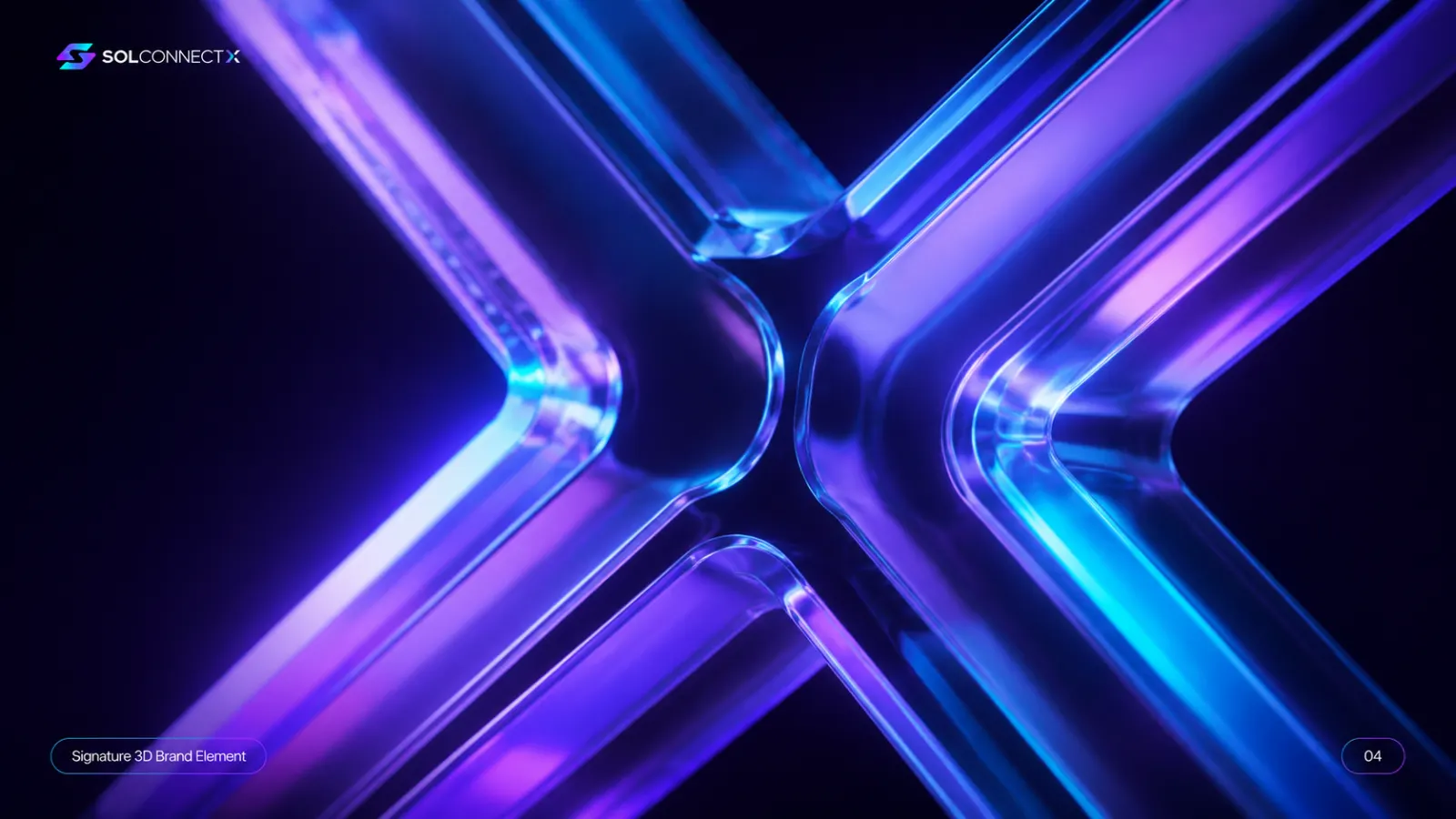 SolConnectX signature 3D refractive brand element