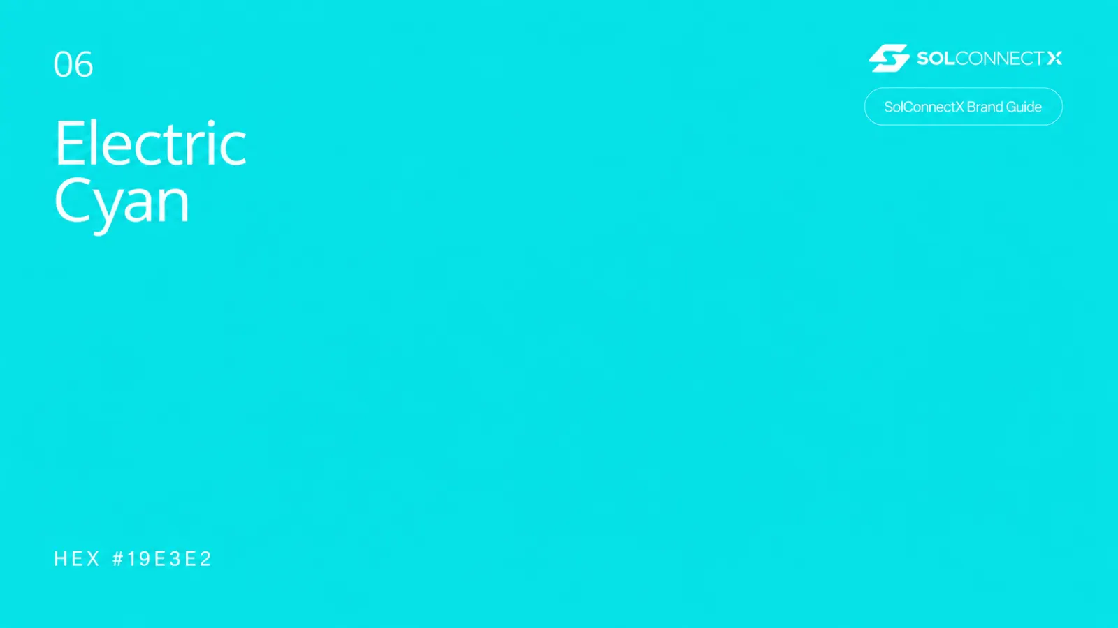 SolConnectX Electric Cyan color slide