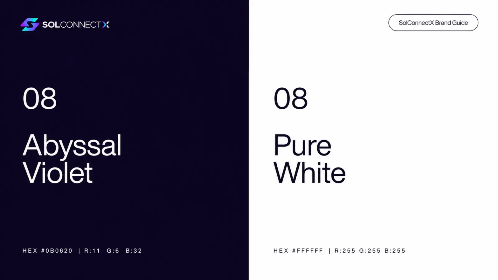 SolConnectX: Color abyssal violet pure white