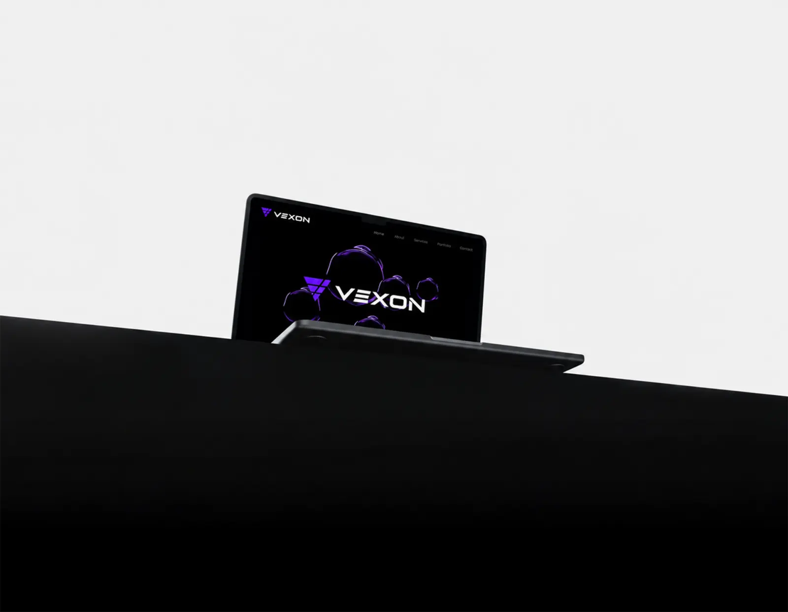 Vexon web platform on laptop display