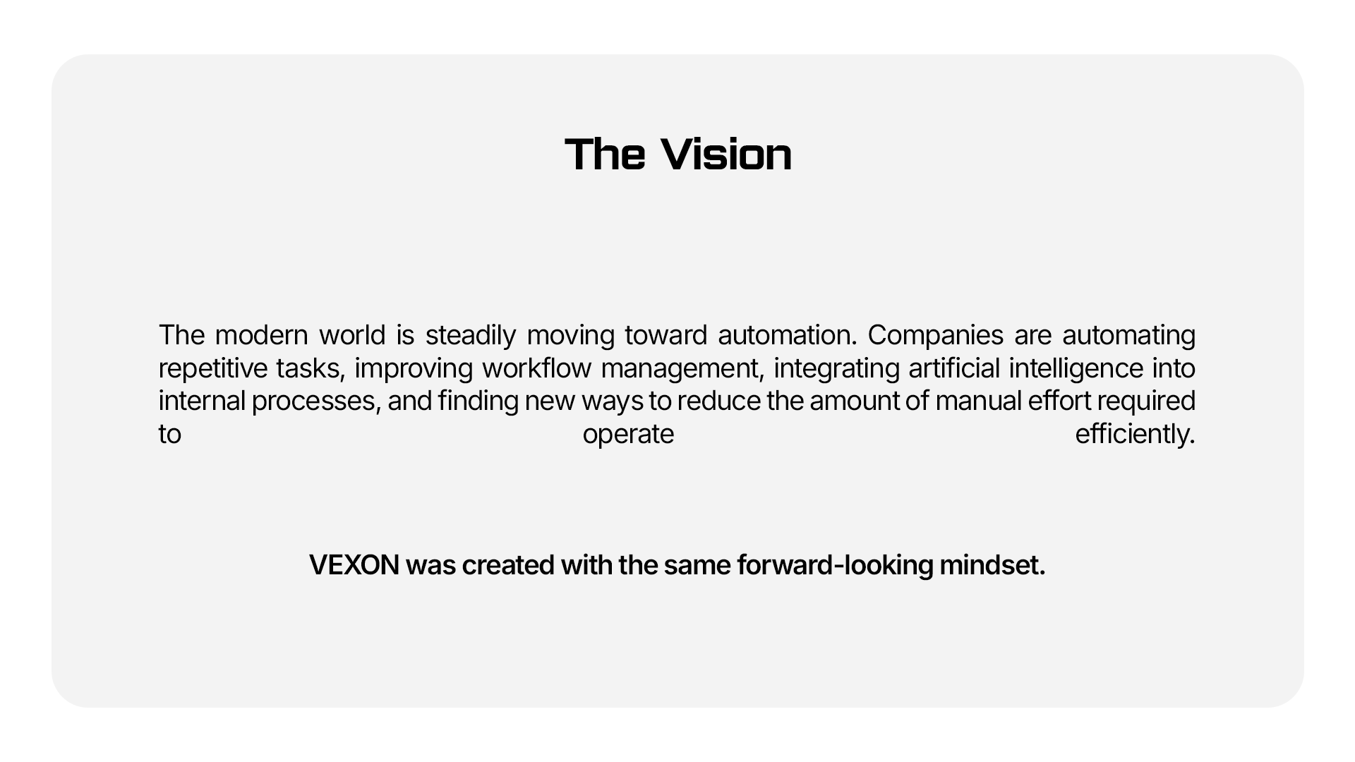 Strategic Vision