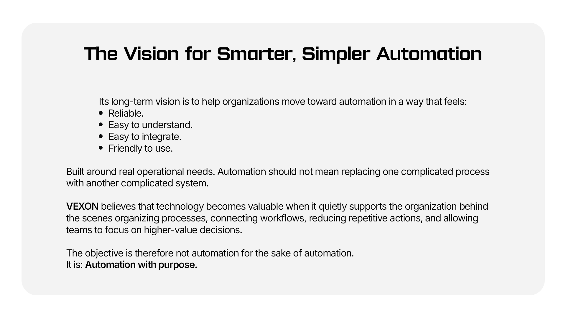 Smarter Automation Architecture